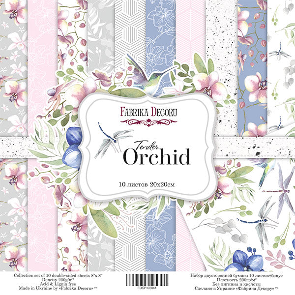 8" x 8" paper pad - Tender Orchid - Crafty Wizard