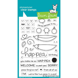 Lawn Fawn - Be Hap-pea - Clear Stamp Set