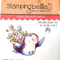 Stamping Bella  - Birdie With A Message - Rubber Stamp Set