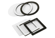 Circle and Square shaker set - black