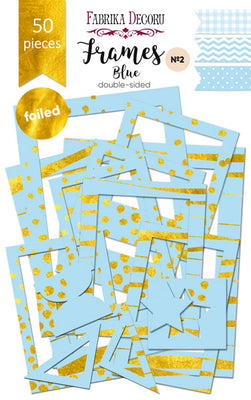 50pcs Gold Foil Blue Photo Frames - Crafty Wizard