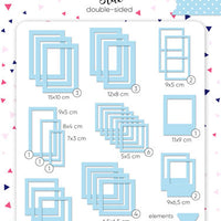 50pcs Blue Photo Frames - Crafty Wizard