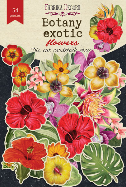 54pcs Botany Exotic Flowers die cuts
