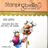 Stamping Bella  - Bundle Girl And The Beehive - Rubber Stamp Set