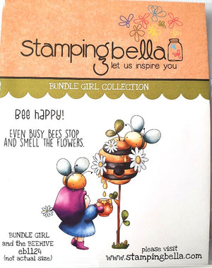 Stamping Bella  - Bundle Girl And The Beehive - Rubber Stamp Set