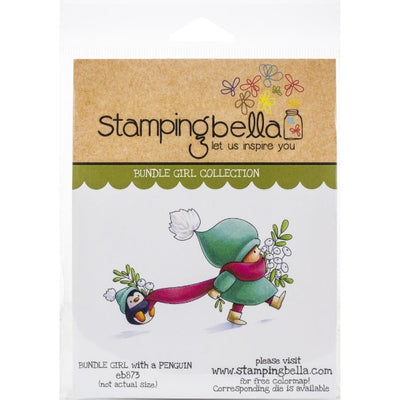 Stamping Bella  - Bundle Girl with a Penguin - Rubber Stamp Set - Crafty Wizard