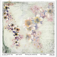 11.8" x 12.1" paper pad - Flower Post White