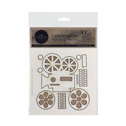 Camera chipboard die cuts