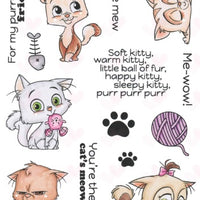 C.C. Designs - Cutie Cats - Clear Stamp Set - Crafty Wizard