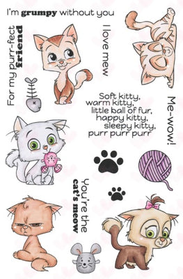 C.C. Designs - Cutie Cats - Clear Stamp Set - Crafty Wizard