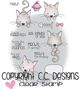 C.C. Designs - Meowy - Clear Stamps - Crafty Wizard