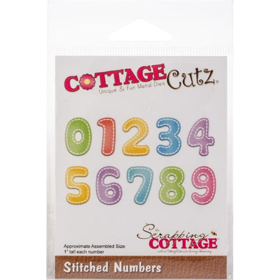 Cottage Cutz - Stitched Numbers Cutting Die