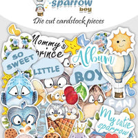 56pcs Cutie Sparrow Boy die cuts
