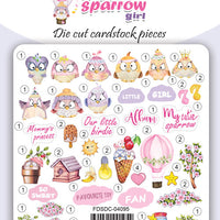 56pcs Cutie Sparrow Girl die cuts