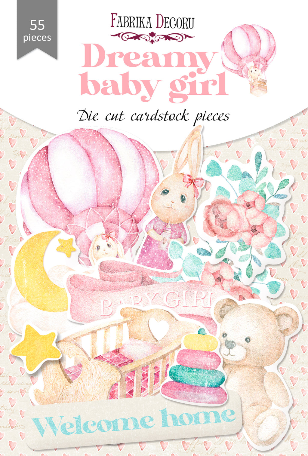 55pcs Dreamy Baby Girl die cuts - Crafty Wizard