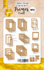50pcs Gold Foil Eco Brown Photo Frames