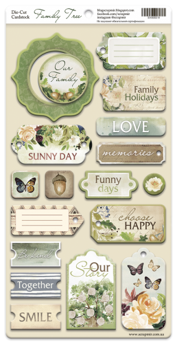18pcs Family Tree chipboard die cuts - Crafty Wizard
