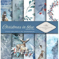 A4 Christmas in Blue paper pad