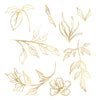 6" x 6" paper pad - Woman in Gold Flowers