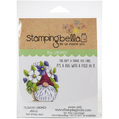 Stamping Bella  - Flowery Gnomes - Rubber Stamp Set - Crafty Wizard