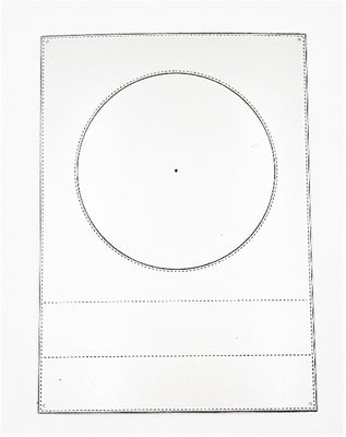 Crafty Wizard - Large Stitched Edge Rectangle Die with Circle Window