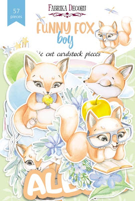 57pcs Funny Fox Boy die cuts