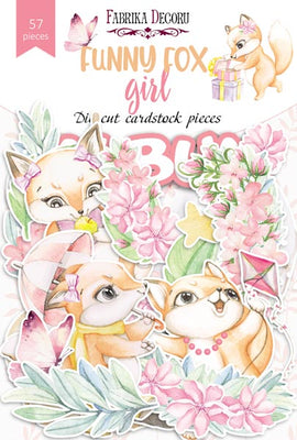 57pcs Funny Fox Girl die cuts