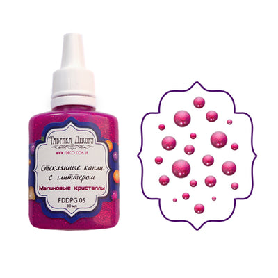 Liquid glass glitter drops - Crimson cristalls - Crafty Wizard