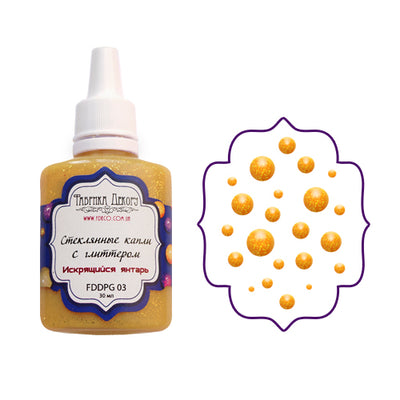 Liquid glass glitter drops - Sparkling amber - Crafty Wizard