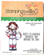 Stamping Bella  - Oddball Girl Astronaut - Rubber Stamp Set