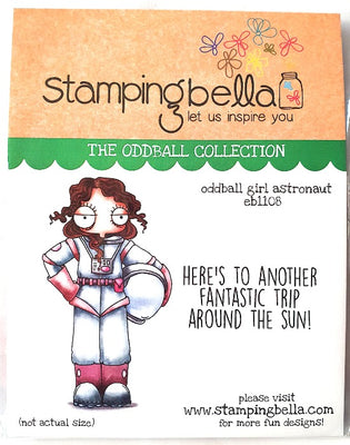 Stamping Bella  - Oddball Girl Astronaut - Rubber Stamp Set