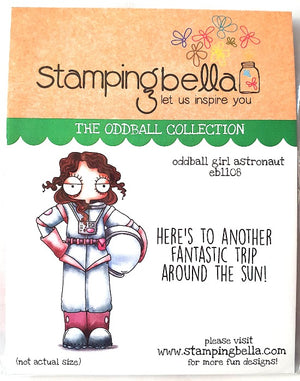Stamping Bella  - Oddball Girl Astronaut - Rubber Stamp Set