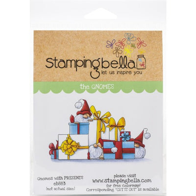 Stamping Bella  - Gnomes with presents - Rubber Stamp Set - Crafty Wizard