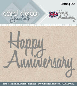 Card Deco - 'Happy Anniversary' Sentiment Cutting Die - Crafty Wizard