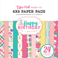 6" x 6" paper pad - Happy Birthday