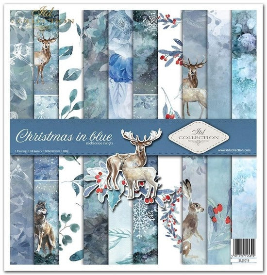 Christmas in blue -  paper pad - Crafty Wizard