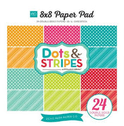 8" x 8" paper pad - Dots & Stripes Brights