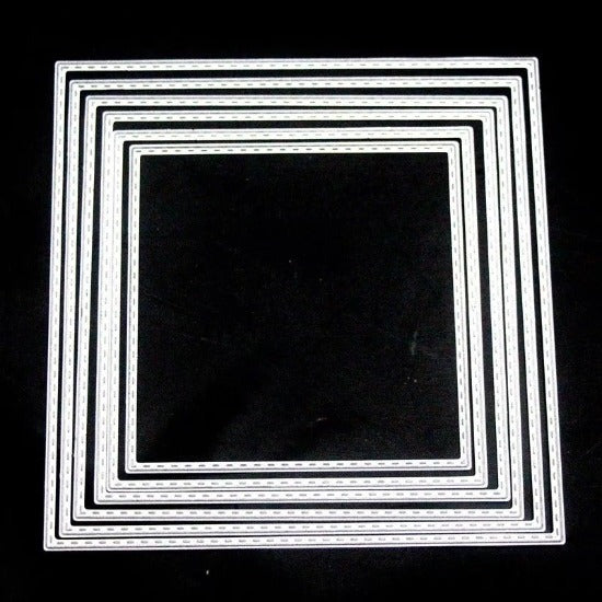 Arbuya 8pcs/Set Diffrent Size Stiched Nesting Square Dies Frame