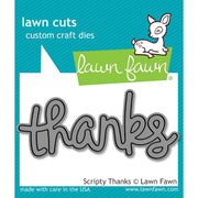 Lawn Fawn - Scripty 'Thanks' Sentiment Cutting Die - Crafty Wizard