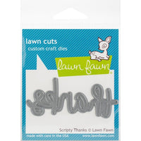 Lawn Fawn - Scripty 'Thanks' Sentiment Cutting Die - Crafty Wizard