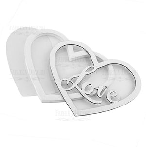 Medium  'Love' heart shaker set