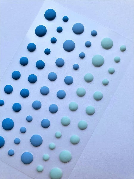 Enamel Dots - Matte Blue Sky
