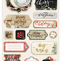 18pcs Merry Christmas chipboard die cuts