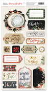 18pcs Merry Christmas chipboard die cuts