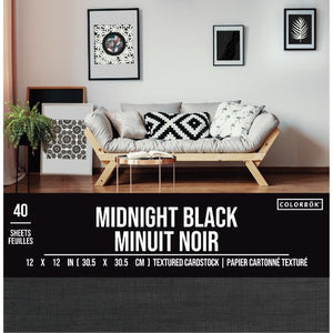12" x 12" paper pad - Midnight Black