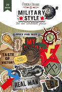 77pcs Military Style die cuts