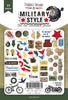 77pcs Military Style die cuts