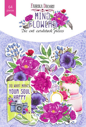 64pcs Mind Flowers die cuts - Crafty Wizard