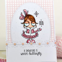 Stamping Bella  - Mini Oddball Snowflake - Rubber Stamp Set