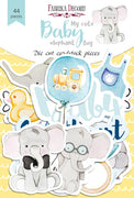 44pcs My Cute Baby Elephant Boy die cuts